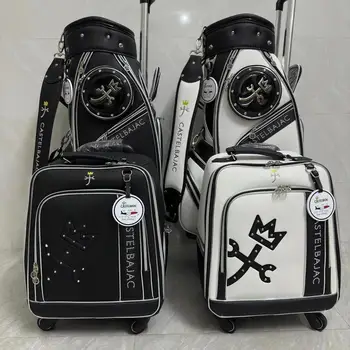 Новая сумка для гольфа с выдвижным колесом, сумка для катания на роликовых коньках большой емкости, Модная Красивая мужская и женская Стандартная сумка для гольфа 골프 가방 Изображение