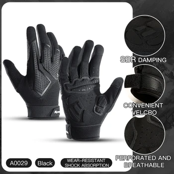 Новые мужские и женские велосипедные перчатки с полупальцами из жидкого силикона, амортизирующие дышащие перчатки для спортивного велоспорта. Изображение
