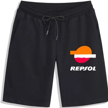 Новые мужские шорты с логотипом Repsol, черно-белые шорты, мужская бесплатная доставка, дышащие мужские шорты Изображение