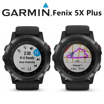 Оригинальные спортивные часы Garmin Fenix 5X Plus с GPS-датчиком кислорода в крови и частоты сердечных сокращений на открытом воздухе Новая международная многоязычная версия Изображение