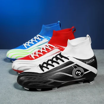 Оригинальные футбольные бутсы для взрослых и детей, модные кроссовки Zapatillas TF / FG, размер 31-48, спортивные ботинки для травяного футбола Изображение