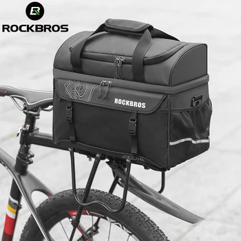 Официальная велосипедная седельная сумка Rockbros, водонепроницаемый багажник, задняя полка для багажа, изолированная сумка для кемпинга и пикника A18 Изображение