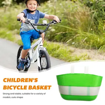 Пластиковая Велосипедная корзина, которую нелегко деформировать, Удобное хранение предметов, Детский Велосипед, корзина для скутера, Контейнер для хранения Изображение