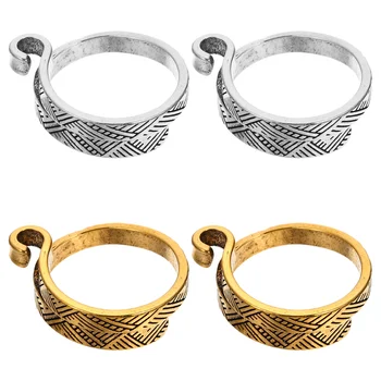 Плетеное кольцо, вязальный наперсток, профессиональный декор для пальцев, Направляющая для пряжи, петля для вязания крючком Изображение