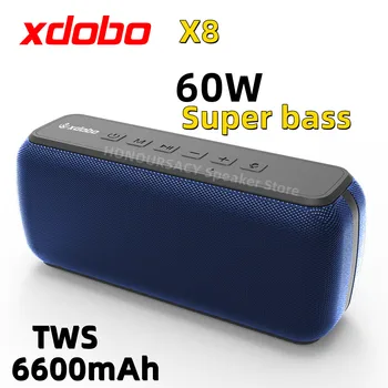 Портативный Сабвуфер XDOBO X8 Bluetooth 5.0 с Глубокими Басами мощностью 60 Вт и Водонепроницаемым Динамиком Объемного Звучания IPX5 360 ° на Открытом Воздухе Для Вечеринок Изображение