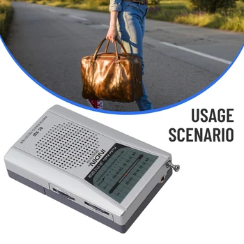 Ручная настройка FM AM радио Paranormal Indian BC R60 Выдвижная антенна Встроенный динамик для домашних путешествий Охотничье испытательное оборудование Изображение