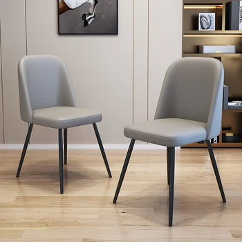 Современный простой бытовой обеденный стул, Легкий Роскошный Итальянский минималистичный стул для отдыха в скандинавском ресторане, стул для макияжа, стул со спинкой. Изображение