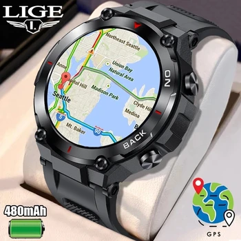Спортивные смарт-часы Lige GPS, фитнес-браслет, напоминание о вызове, пульсометр, водонепроницаемые умные часы для Xiaomi Watch, мужские Android IOS Изображение