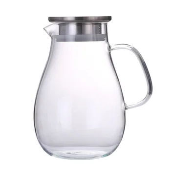 Стеклянный Кувшин Для Холодной Воды Японские Чайные Горшки Бытовая Бутылка С Завязками Чайник Практичный Напиток Многоцелевой Большой Емкости Изображение