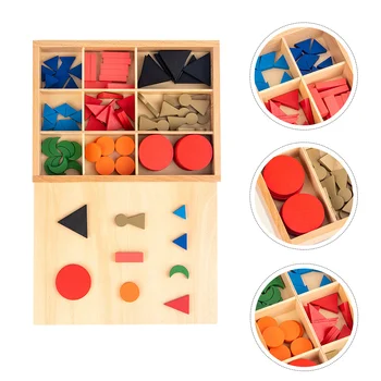 Учебные пособия Монтессори Инструмент для изучения раннего языка Деревянная игрушка-головоломка Познавательная Образовательная Изображение