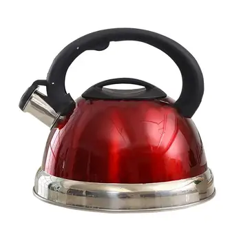 Чайник со свистящей водой Плита Индукционная плита Чайник для воды из нержавеющей стали Чайник для чая с жаропрочной ручкой Кухонный инструмент большой емкости Изображение