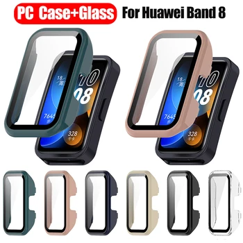 Чехол для ПК для Huawei Band 8 Протектор экрана из закаленного стекла Рамка бампера Smart Band Защитный чехол для Huawei Band 8 Capa Case Изображение