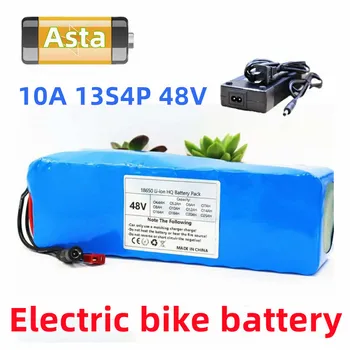 Электрическая Велосипедная Батарея 18650 Аккумуляторная Батарея 13S4P 48V 10Ah 48V 10000mAh 500W Мощная Велосипедная Литиевая Батарея с BMS + зарядным устройством Изображение